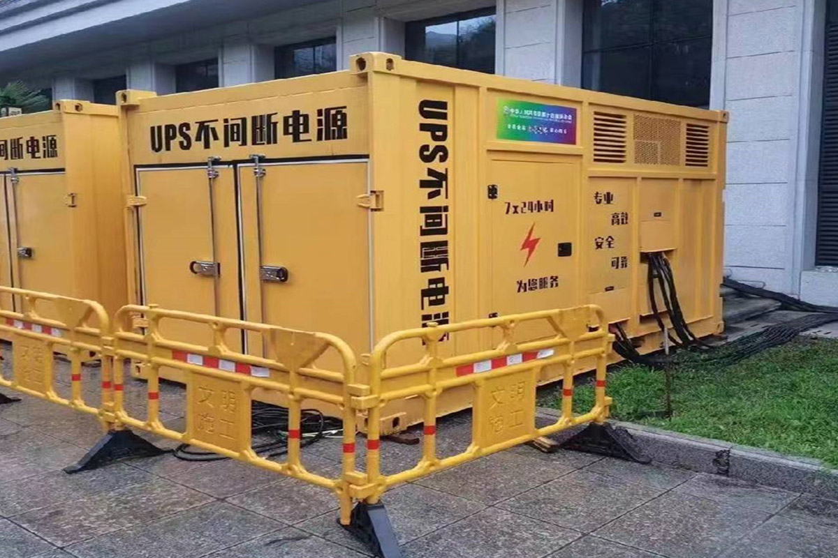 仪征发电机租赁施工现场