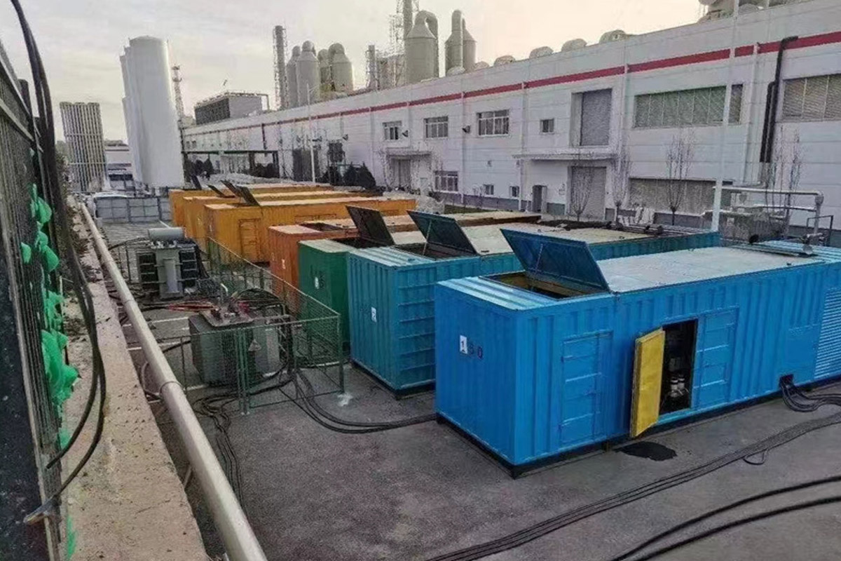 仪征发电机租赁施工现场